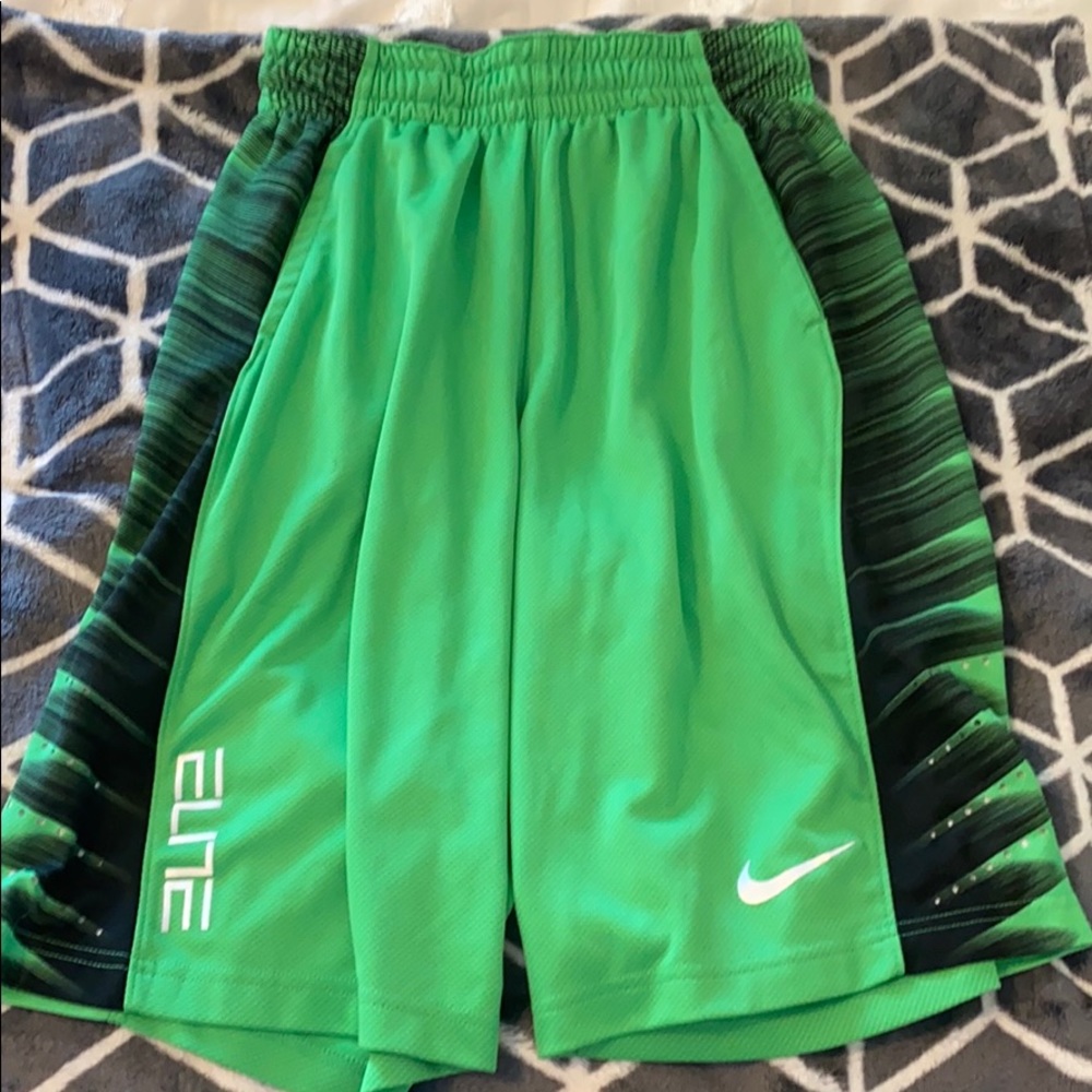 Green Nike Elite shorts